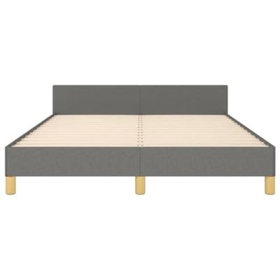 Bedframe zonder matras stof donkergrijs 140x190 cm
