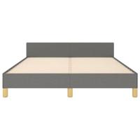 Bedframe zonder matras stof donkergrijs 140x190 cm - thumbnail