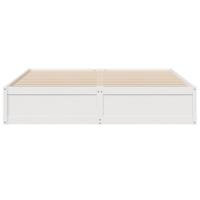 Bedframe zonder matras massief grenenhout wit 200x200 cm - thumbnail