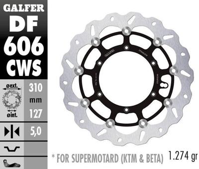 GALFER remschijf "df606" rotor brake rotors floating supermoto