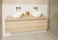 Ben Lavion 2-gats inbouw wastafelkraan afdekset geborsteld messing pvd - thumbnail