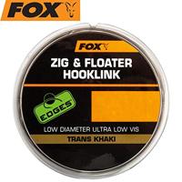 Fox Zig And Floater Hooklink Trans Khaki 100M 0.26 mm 10 lbs - thumbnail
