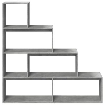 Kamerscherm / boekenkast 4-laags 143,5x29x143,5 cm hout grijs