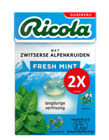 Ricola Keelpastilles Fresh Mint Suikervrij - thumbnail