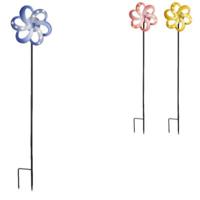 (R) Tuinprikker solar spinner LED metaal 85 cm 3 assorti | 6 stuks - thumbnail