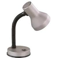Stijlvolle LED Bureaulamp met E27 Fitting - Mat Grijs Kunststof - thumbnail