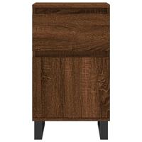 Dressoirs 2 st 40x35x70 cm bewerkt hout bruineikenkleurig - thumbnail