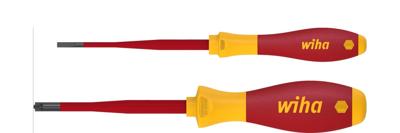 Sleufkop Xeno-schroevendraaierset SoftFinish electric slimFix, 2-delig Wiha Sleufkop Xeno-schroevendraaierset SoftFinish electric slimFix, 2-delig Wiha