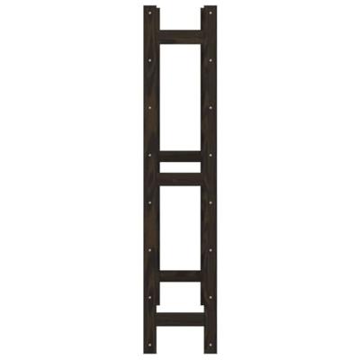 Wijnrek voor 56 flessen massief grenenhout zwart Wijnrek voor 56 flessen massief grenenhout zwart