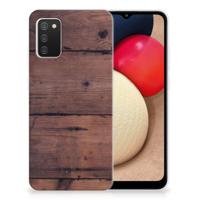 Samsung Galaxy A02s Bumper Hoesje Old Wood - thumbnail