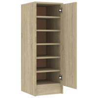VidaXL Schoenenkast 32x35x92 cm bewerkt hout sonoma eikenkleurig - thumbnail