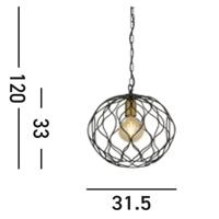 Searchlight BollampFinesse - 4511-1BK - thumbnail