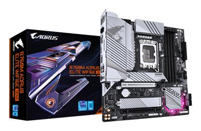 Gigabyte B760M A E WF6E GEN5 Moederbord Socket Intel 1700 Vormfactor Micro-ATX Moederbord chipset Intel® B760 - thumbnail