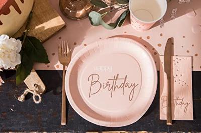 Servetten 70 Jaar Elegant Blush (10st)