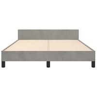 Bedframe zonder matras 140x190 cm fluweel lichtgrijs - thumbnail