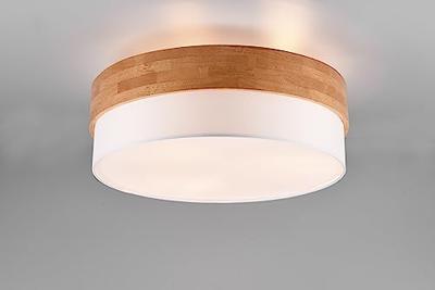 Trio Ø 50cm plafondlampSeasons hout met wit - 611500301