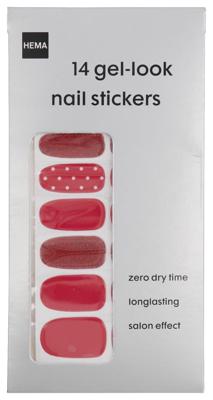HEMA Nagelstickers Gel Look Rood - 14 Stuks