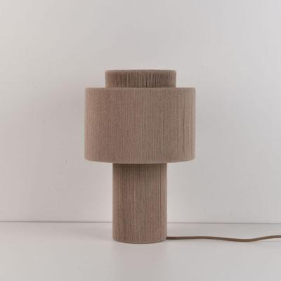 Tafellamp Nevada taupe - E27-fitting - IP20 voor binnen - Taupe - Gevlochten katoenen koordjes - Drielaags