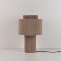 Tafellamp Nevada taupe - E27-fitting - IP20 voor binnen - Taupe - Gevlochten katoenen koordjes - Drielaags - thumbnail