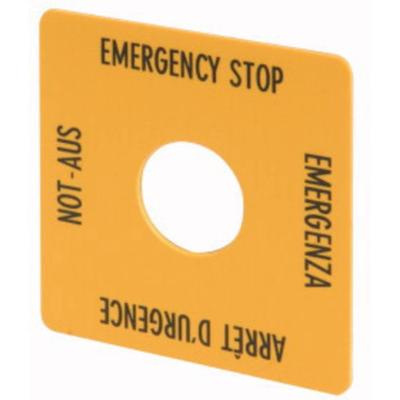 Eaton M22-XYK1 216484 Markeringsplaatje (b x h) 50 mm x 50 mm NOT-AUS (de, en, fr, it) Geel 1 stuk(s)