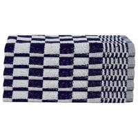 10-delige Keukendoekenset katoen blauw en wit - thumbnail