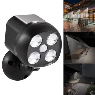3W 4 LEDs SMD 3535 buitenverlichting draadloze bewegings sensor buiten schijnwerper LED wand lamp