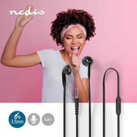 Nedis Bedrade Koptelefoon | 3,5 mm | Kabellengte: 1.20 m | Ingebouwde microfoon | Volumebediening | Zwart - HPWD2021BK - thumbnail
