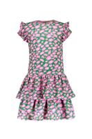 B.Nosy zomer jurk meisjes - groen/roze AOP - Delphi - thumbnail