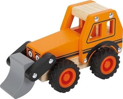 Small Foot - houten graafmachine oranje