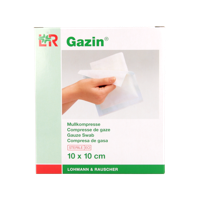Gazin Gaaskompres 10 x 10 steriel 5 x 2 10 Stuks - thumbnail