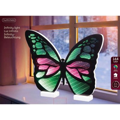 Led vlinder l1b37.5h27.5cm-154l groen Lumineo - Lumineo