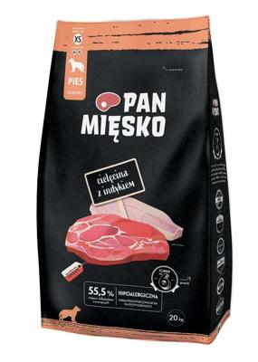 PAN MIĘSKO Veal with turkey XS - droog hondenvoer - 20kg