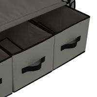 Kledingkast 87x49x159 cm stof grijs - thumbnail