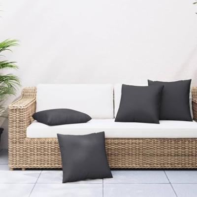 VidaXL Bankkussens 4 st 50x50 cm stof zwart VidaXL Bankkussens 4 st 50x50 cm stof zwart