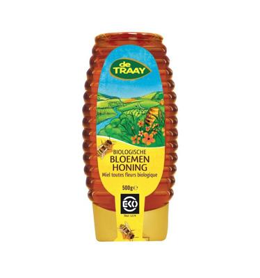 De Traay Bloemenhoning Biologisch Knijpfles