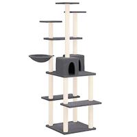 VidaXL Kattenmeubel met sisal krabpalen 167 cm donkergrijs - thumbnail