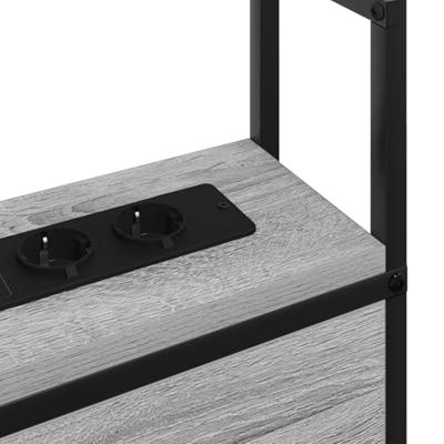 Opberghoofdbord met hoofdeinde met opslag Grijs sonoma 160 cm Bewerkt hout