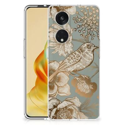 TPU Case voor OPPO Reno8 T 5G Vintage Bird Flowers TPU Case voor OPPO Reno8 T 5G Vintage Bird Flowers