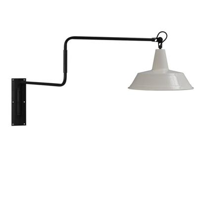 Masterlight Retro witte wandleeslampIndustria 122cm zwart met grijs - 3546-05-06-06