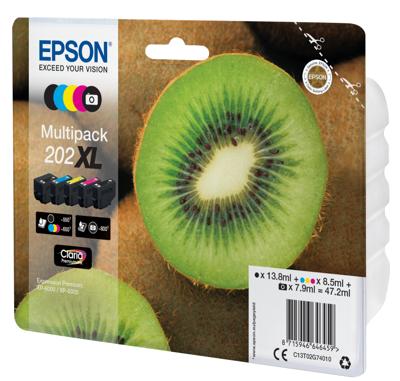 Huismerk Epson 202XL Inktcartridges Multipack (2x zwart + 3 kleuren)