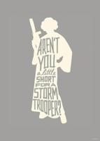 Kunstdruk Star Wars - Silhouette Quotes Leia 50x70cm - thumbnail