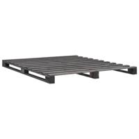 Bedframe pallet massief grenenhout grijs 160x200 cm - thumbnail