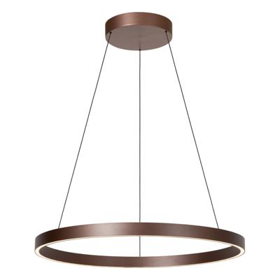 Lucide LIANE - Hanglamp - Ø 80 cm - LED Dimb. - CCT - 2x36W 2700K/4000K - Geschikt voor vide en hoge plafonds - Roest bruin - Vibes