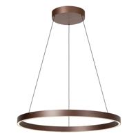 Lucide LIANE - Hanglamp - Ø 80 cm - LED Dimb. - CCT - 2x36W 2700K/4000K - Geschikt voor vide en hoge plafonds - Roest bruin - Vibes - thumbnail