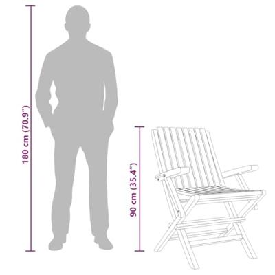 Tuinstoelen 6 st inklapbaar 61x67x90 cm massief teakhout