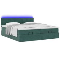 Ottoman bed met matrassen en LED's 180x200cm fluweel - thumbnail