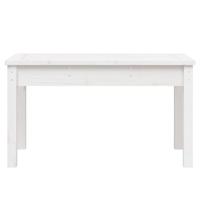 Tuinbank 80x44x45 cm massief grenenhout wit - thumbnail