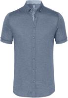 Desoto Heren Overhemd Lichtblauw Button Down Slim Fit - thumbnail