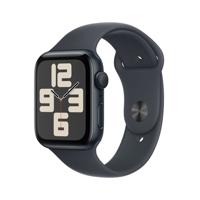 Apple Watch SE (2e gen.) GPS 44 mm Smartwatch - Kast van middernacht aluminium - Middernacht sportbandje (M/L). Conditie en slaap bijhouden, ongelukdetectie, hartritme monitoren, Retina-display - thumbnail