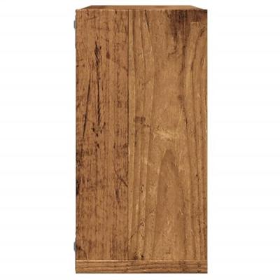 Wandschappen kubus 2 st 30x15x30cm bewerkt hout oud houtkleurig Wandschappen kubus 2 st 30x15x30cm bewerkt hout oud houtkleurig